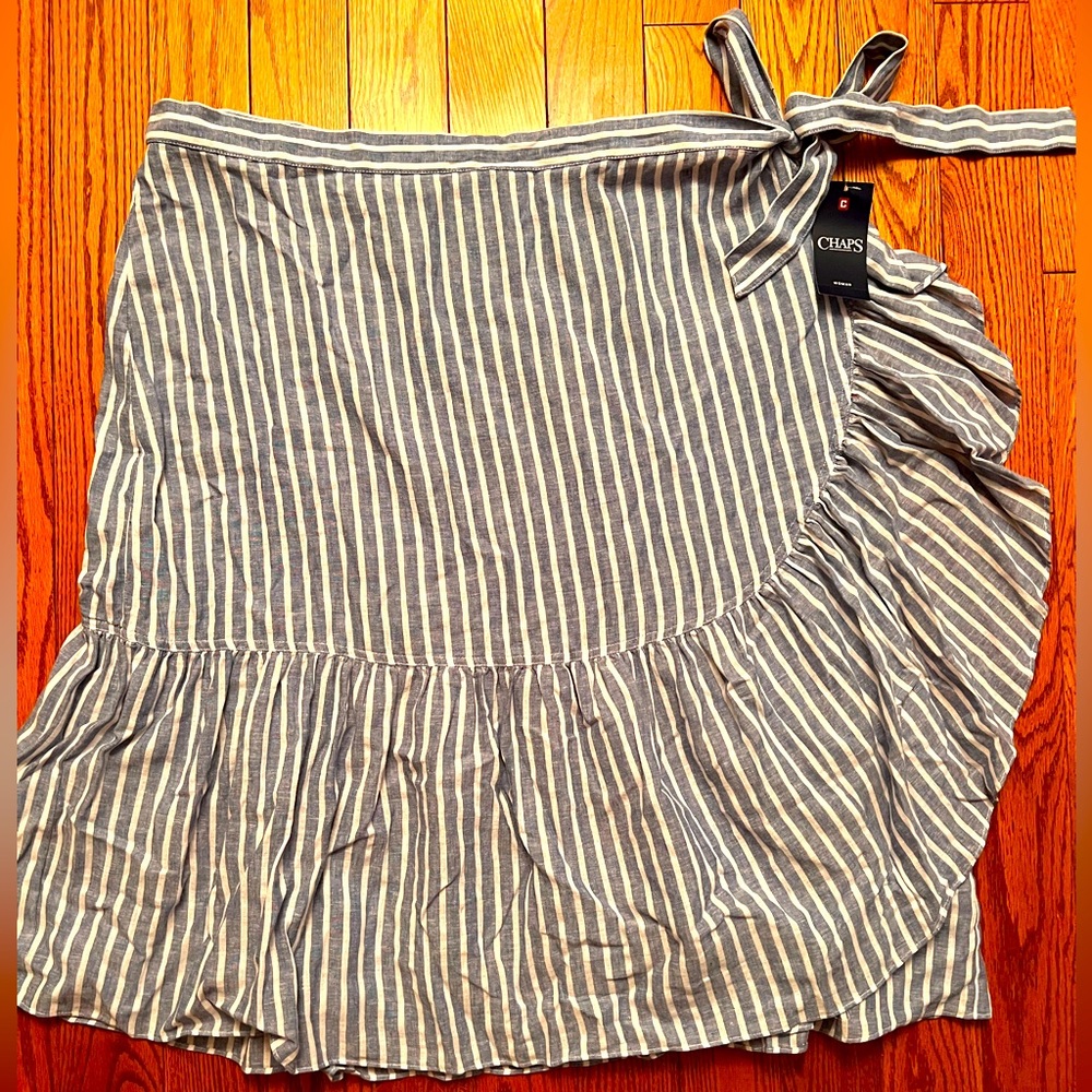 Chaps wrap skirt